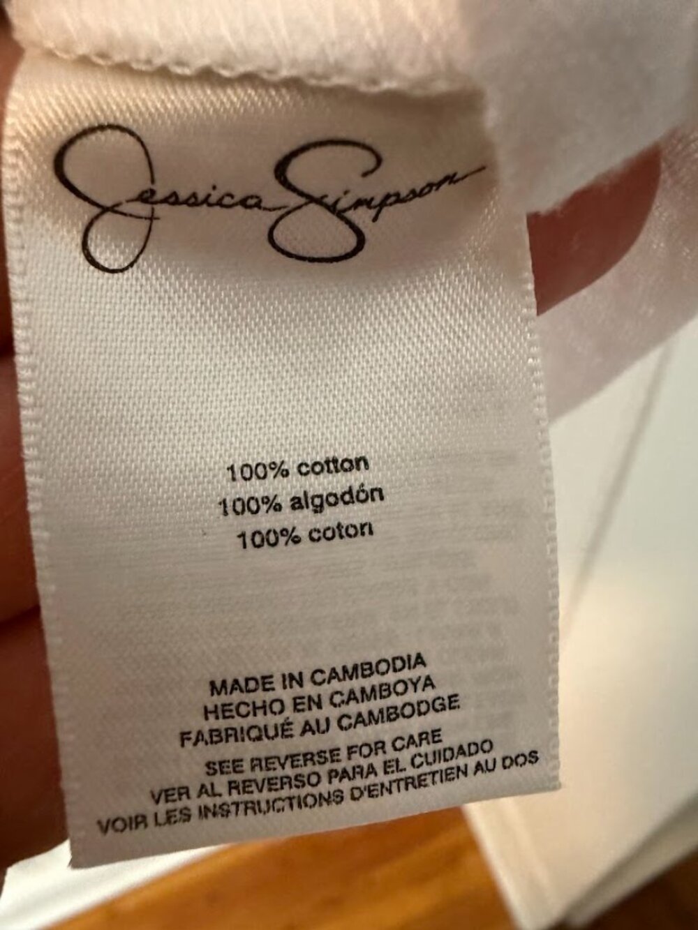 NWT Jessica Simpson 100% Cotton XL White Gauze Collared Shirt Closet Staple - Picture 3 of 3